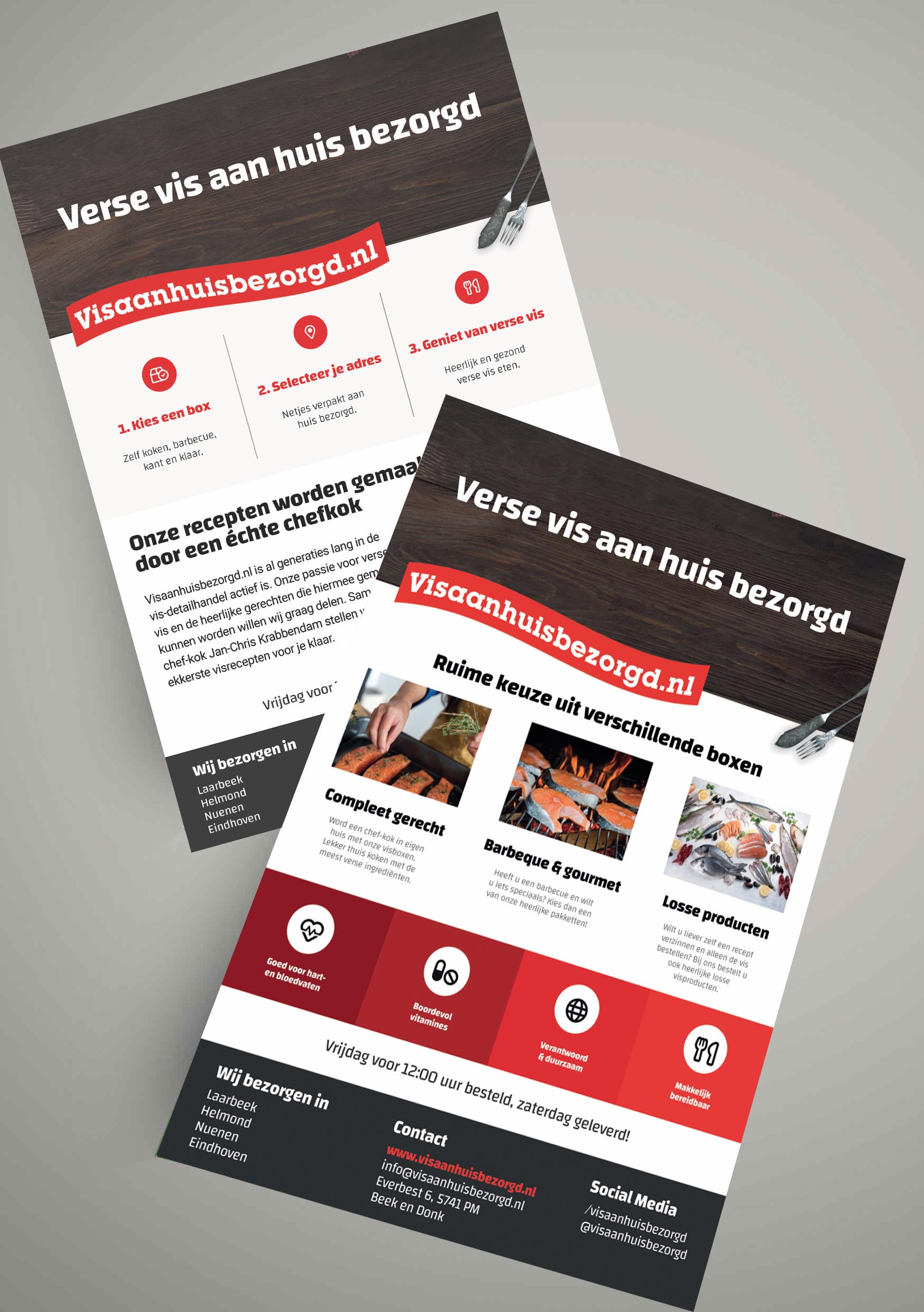 Vis aan Huis flyer ontwerp door Thijs Design